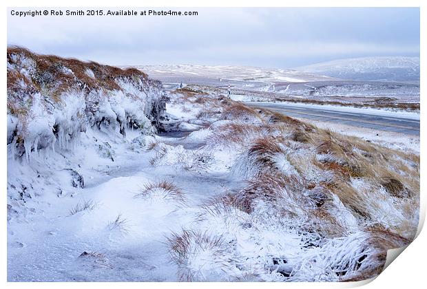  Upper Teesdale in Snow Print by Rob Smith