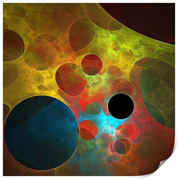 Cosmic Bubbles Print by Mary Lane