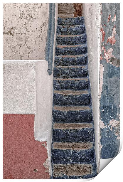 Portugese Steps Print by Mary Lane