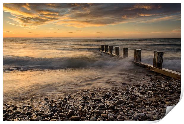  Chatter Of Pebbles Print by Mike Custer