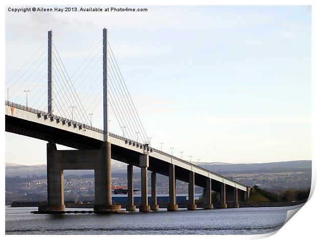 Kessock Bridge, Scotland. Print by Aileen Hay