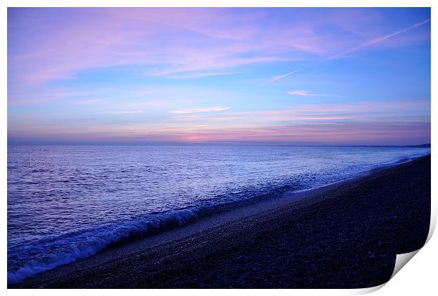  Sunset in Weymouth Print by Joanna Kulawiak