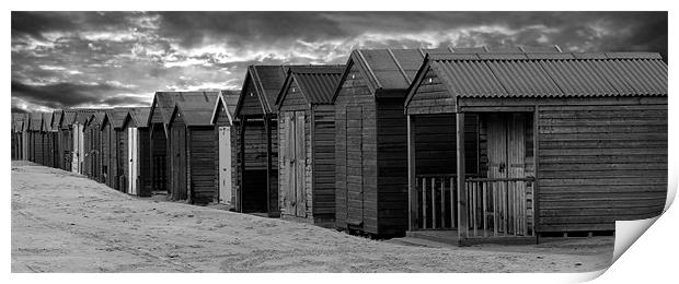 Beach Huts Print by christopher darmanin