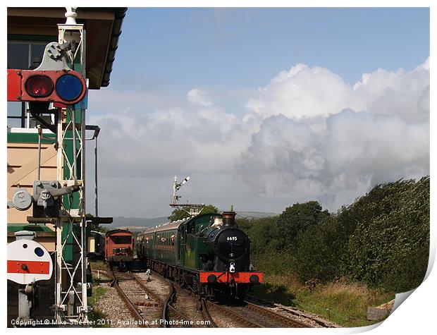 Approaching the Signal Box Print by Mike Streeter