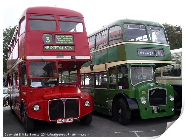 Double Double Deckers Print by Mike Streeter