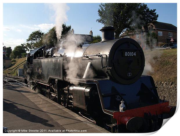 Steam at Swanage Print by Mike Streeter