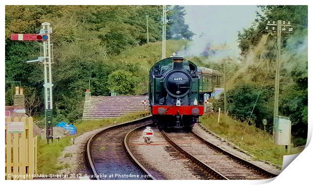 6695 at Corfe 2 Print by Mike Streeter