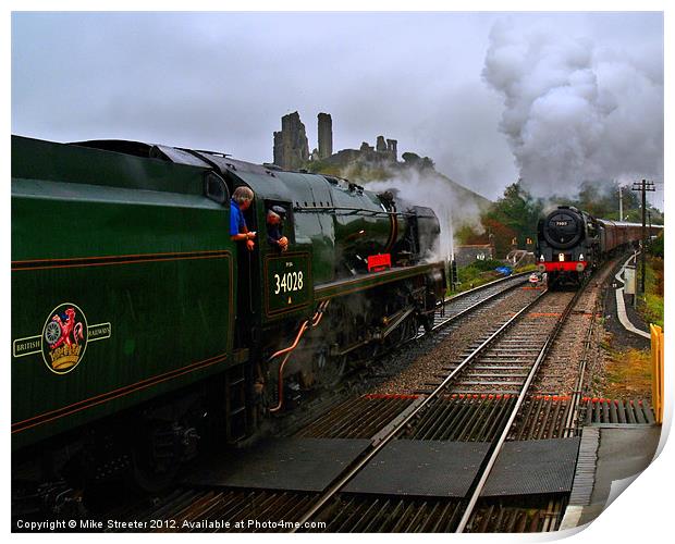 Passing at Corfe 2 Print by Mike Streeter