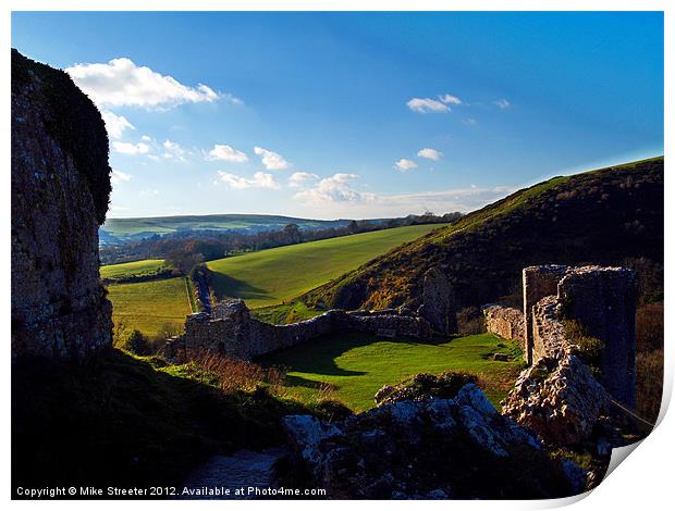 Looking Across Purbeck 3 Print by Mike Streeter