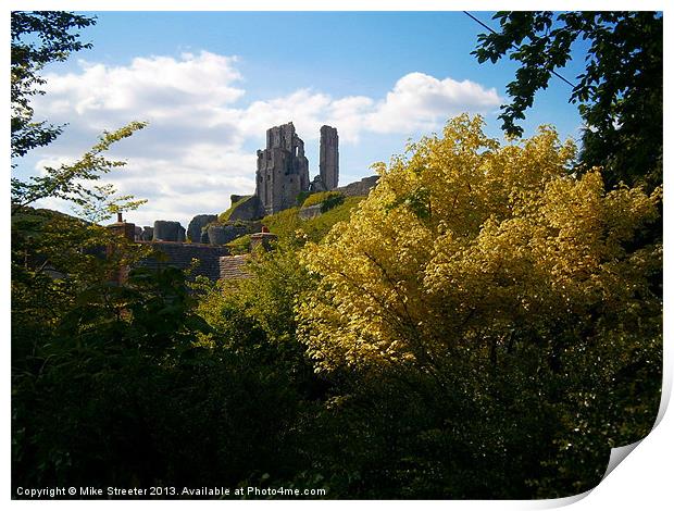 Corfe Castle 2 Print by Mike Streeter
