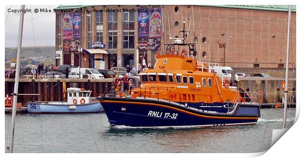 Weymouth Lifeboat Print by Mike Streeter