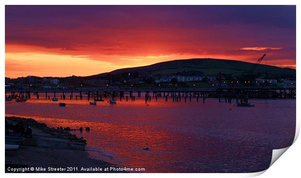 Purbeck Sunset Print by Mike Streeter