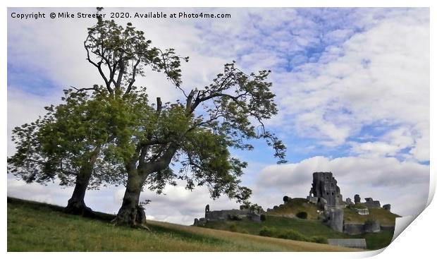 Corfe Castle Print by Mike Streeter