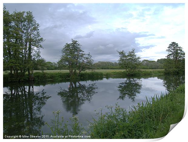 Riverside Reflections Print by Mike Streeter