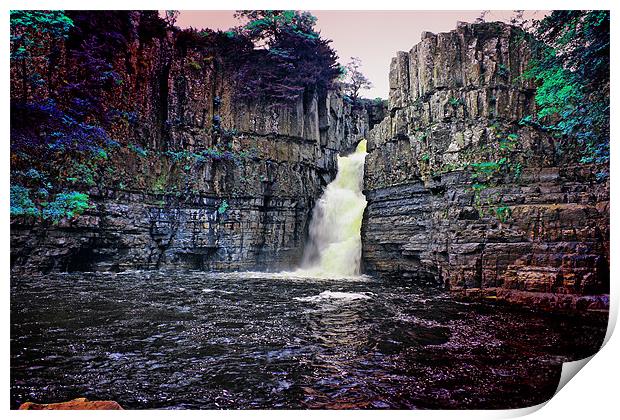 Enchanting High Force Waterfall Print by Marie Castagnoli