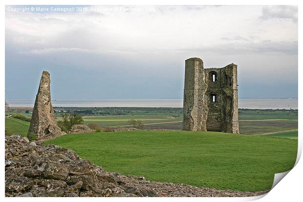   Hadleigh Castle Ruins Print by Marie Castagnoli