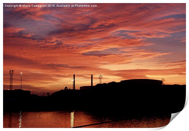     Tilbury Docks Print by Marie Castagnoli