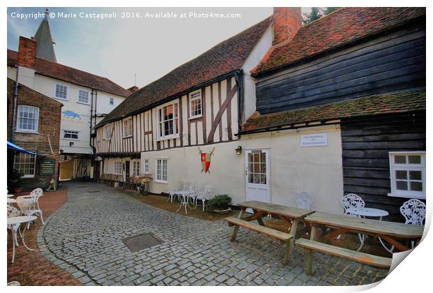 The Blue Boar Inn Print by Marie Castagnoli