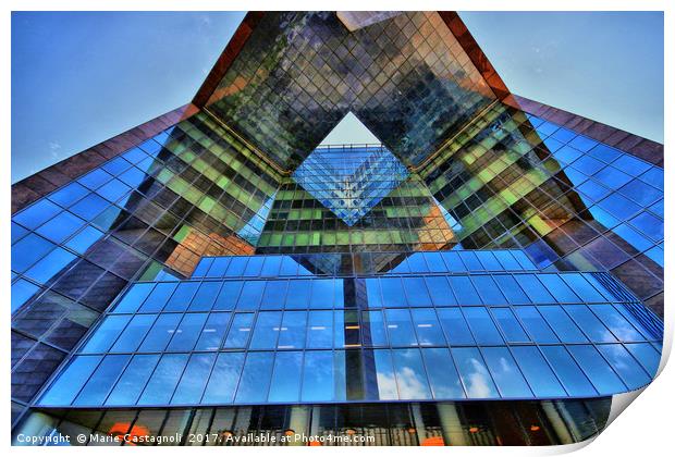 Angles In Glass  Print by Marie Castagnoli
