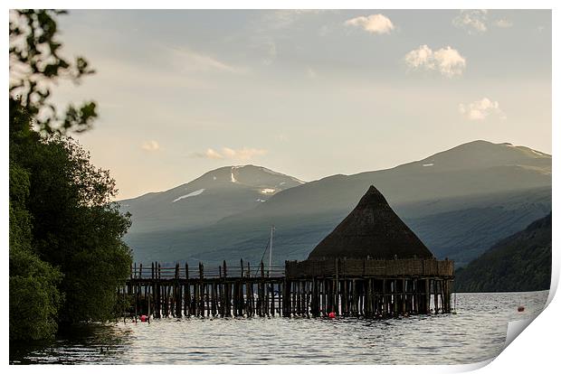 The Crannog on Loch Tay, Kenmore Print by Ian Potter