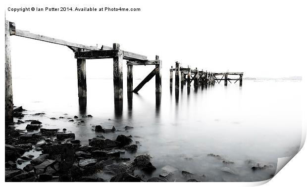  Old Pier at Aberdour, Fife, Scotland Print by Ian Potter