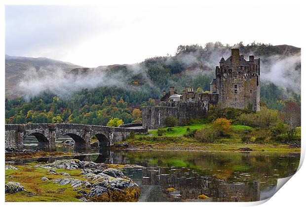 Majestic Eilean Donan Castle Print by Debra Horne