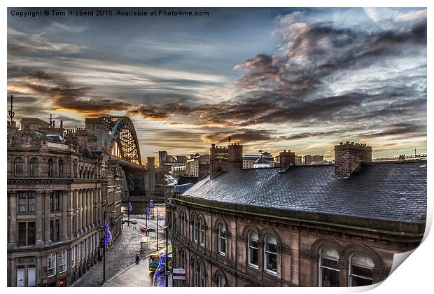  Sunrise at the Quayside, Newcastle Upon Tyne Print by Tom Hibberd