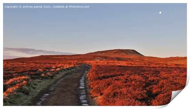 Penhill sunrise Print by andrew gaines