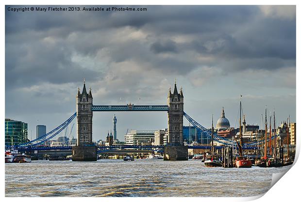 Tower Bridge, London Print by Mary Fletcher