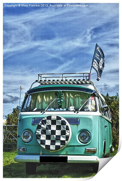VW Camper Van Print by Mary Fletcher