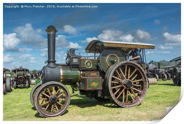 Traction Engine Print by Mary Fletcher