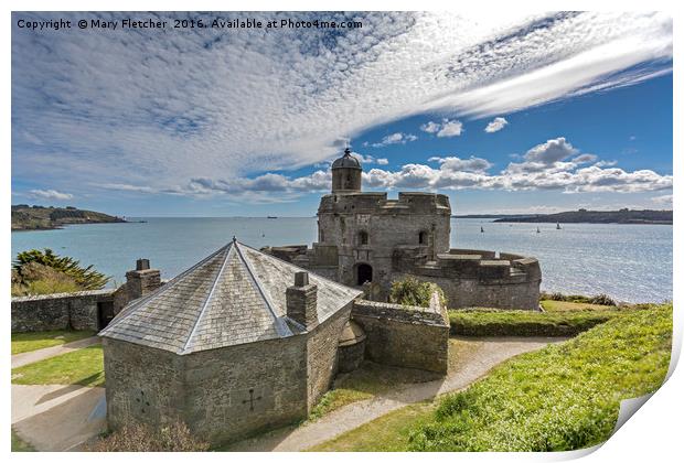 St Mawes Castle Print by Mary Fletcher