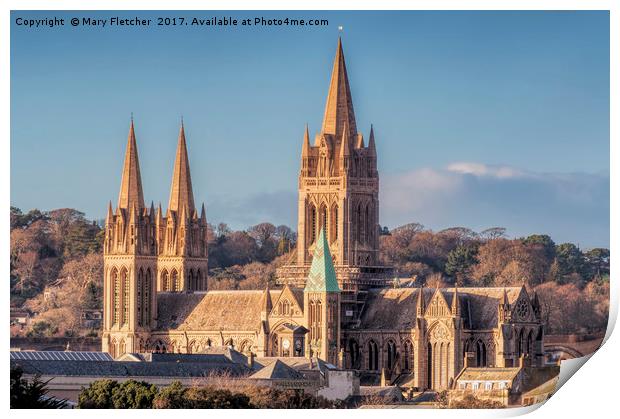 Truro Cathedral Print by Mary Fletcher