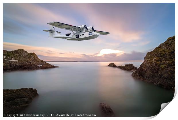 catalina flying boat Print by Kelvin Rumsby