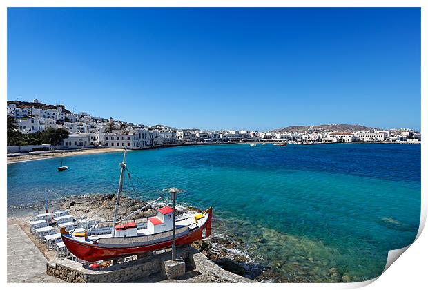 Mykonos, Greece Print by Constantinos Iliopoulos