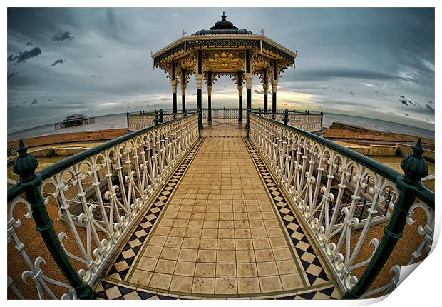 The Brighton Bandstand Print by sam moore
