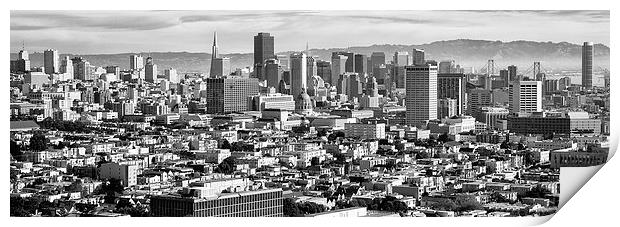 San Francisco Skyline Print by sam moore