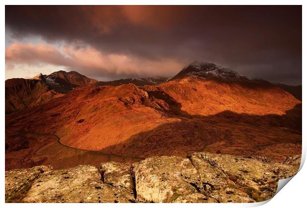 Sunrise - Snowdonia Print by Kevin OBrian
