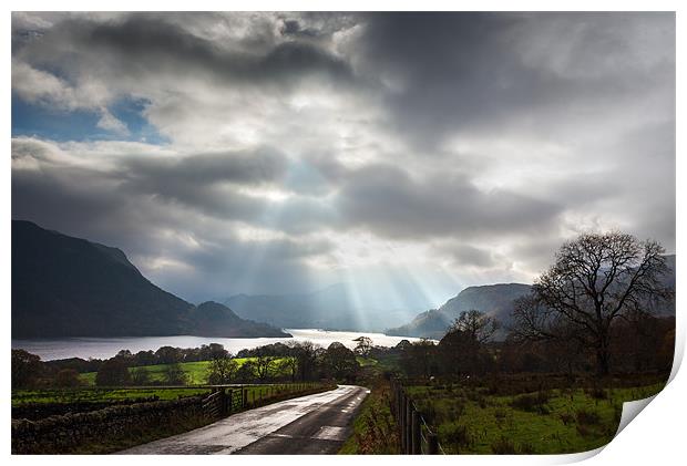 Moody Skies Over Ullswater Print by Ian Duffield