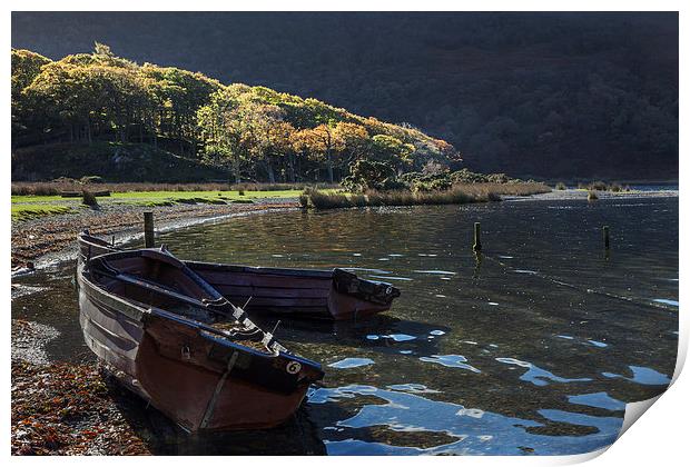 Boats at Crummock Water  Print by Ian Duffield