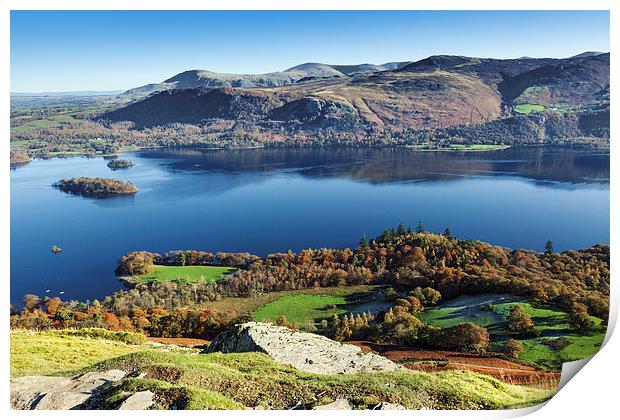  View East from Catbells Print by Ian Duffield