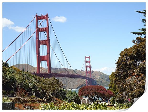 The Golden Gate Bridge Print by pareen rathod