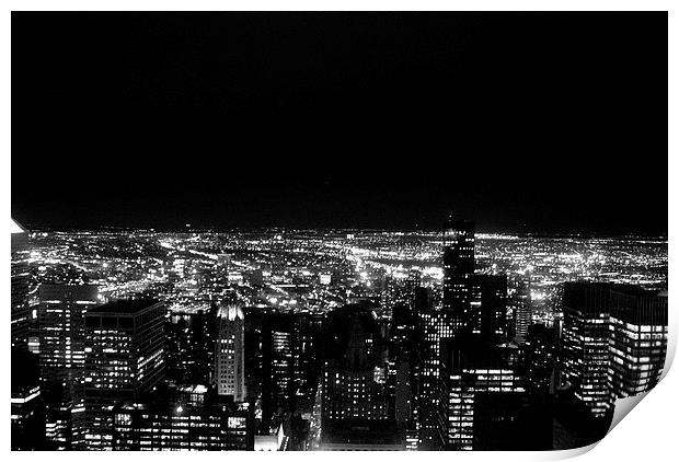 New York City by night Print by Ted Miller