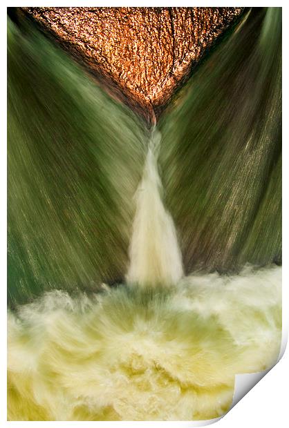 River Thames, Weir, Oxfordshire Print by Ted Miller