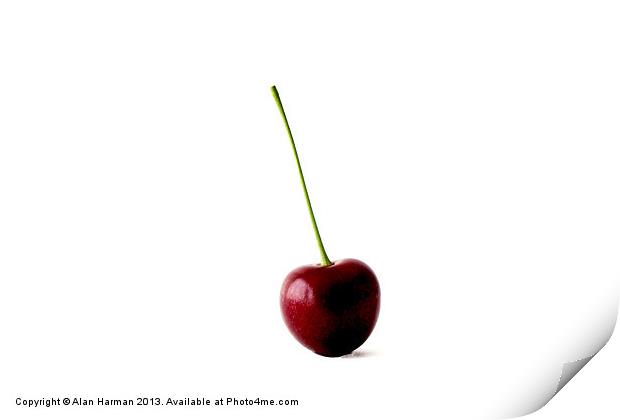One Sweet Cherry Print by Alan Harman