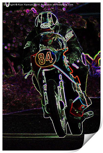 Motorcycle 2 Print by Alan Harman