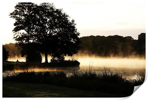 Morning Lake Scene Print by Alan Harman