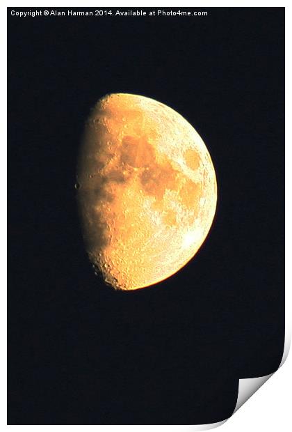 Big Old Moon Print by Alan Harman