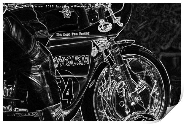 Motorcycle 1 Print by Alan Harman