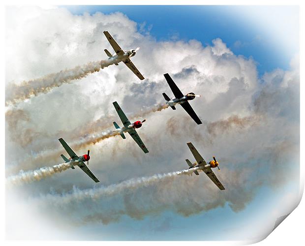 Yak formation Flying. Print by Rupert Gladstone